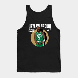 Jaylen Brown Comic Style Art Tank Top